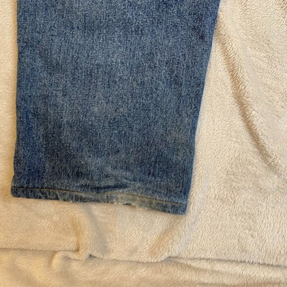 Lands' End Men's Fleece Lined Jeans 42x29 Relaxed Fit Plaid Lining - Picture 9 of 16